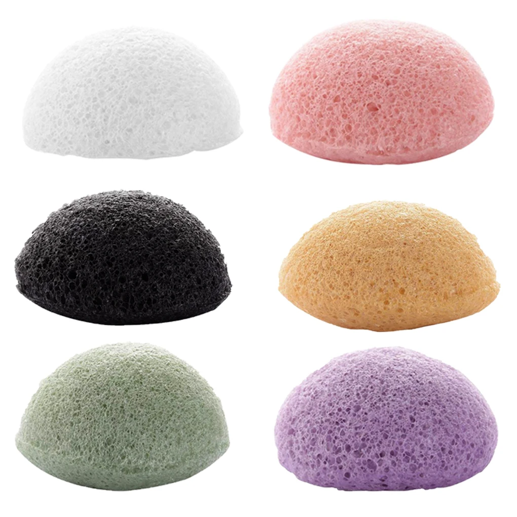 Puff Natural Cleanse Exfoliator Puff Face Cleaning Sponge Round Shape Konjac Face Washing Sponge Facial Tool