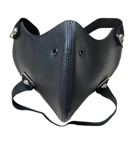 Punk Black PU Leather cotton  winter Masks New Cool Men Fashion Motorcycle  Rock Face Mask Hip-hop Halloween party Masks