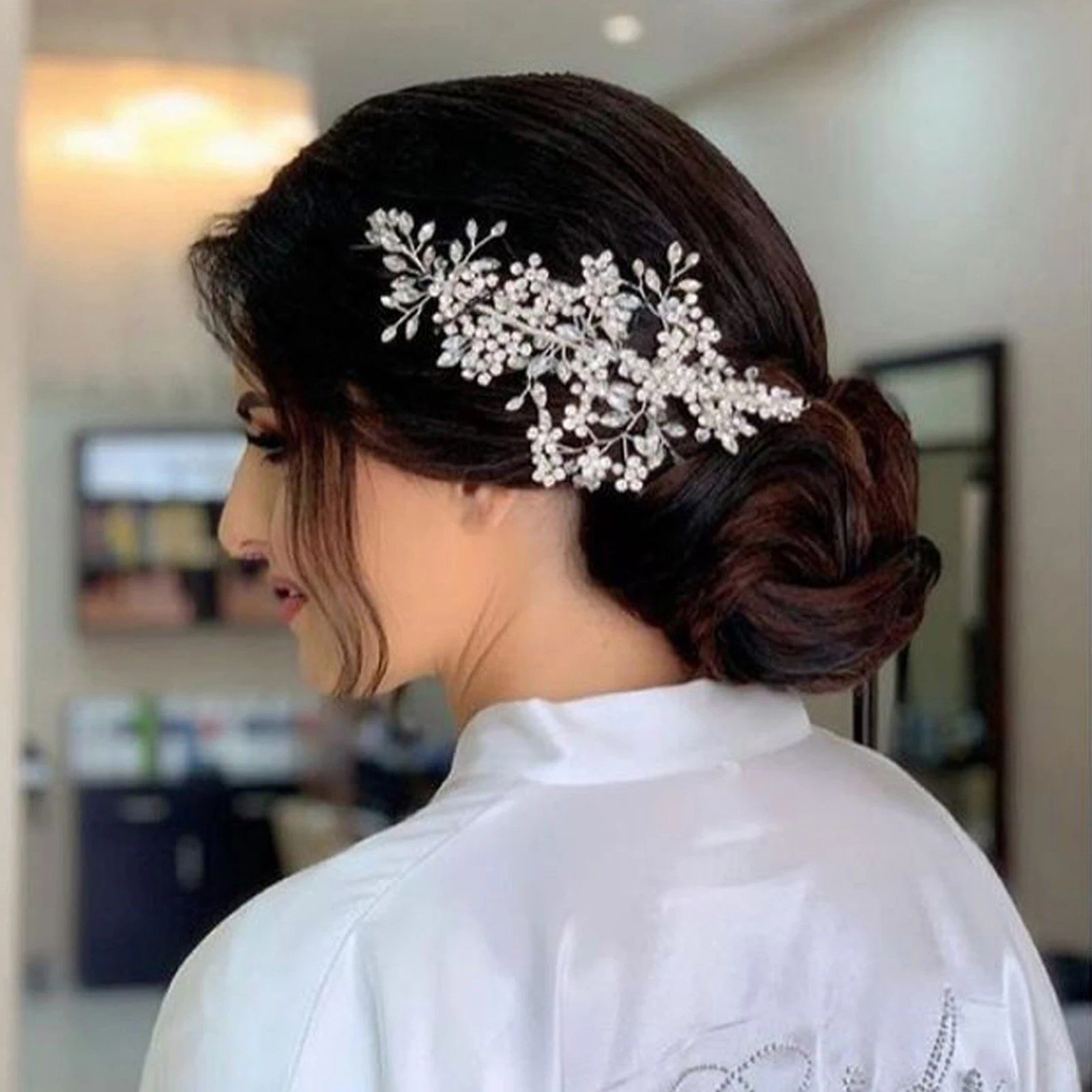 Frauen TiaraLuxury Hochzeit Haar Zubehör Braut Haar Stück Strass Kopfschmuck für Braut Kristall Haar Schmuck Hochzeit Tiara