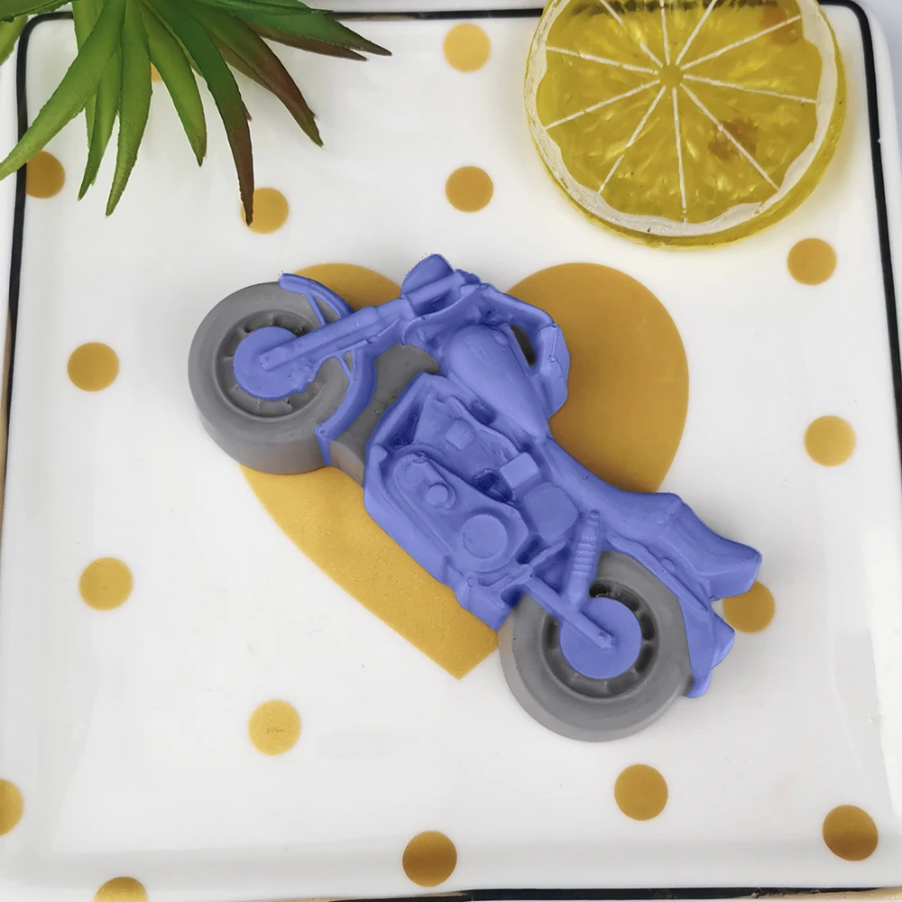 PRZY Mould Silicone Scooter Molds Motorcycle Mold Soap Molds Handmade Fondant Soap Clay Resin Candle Mould