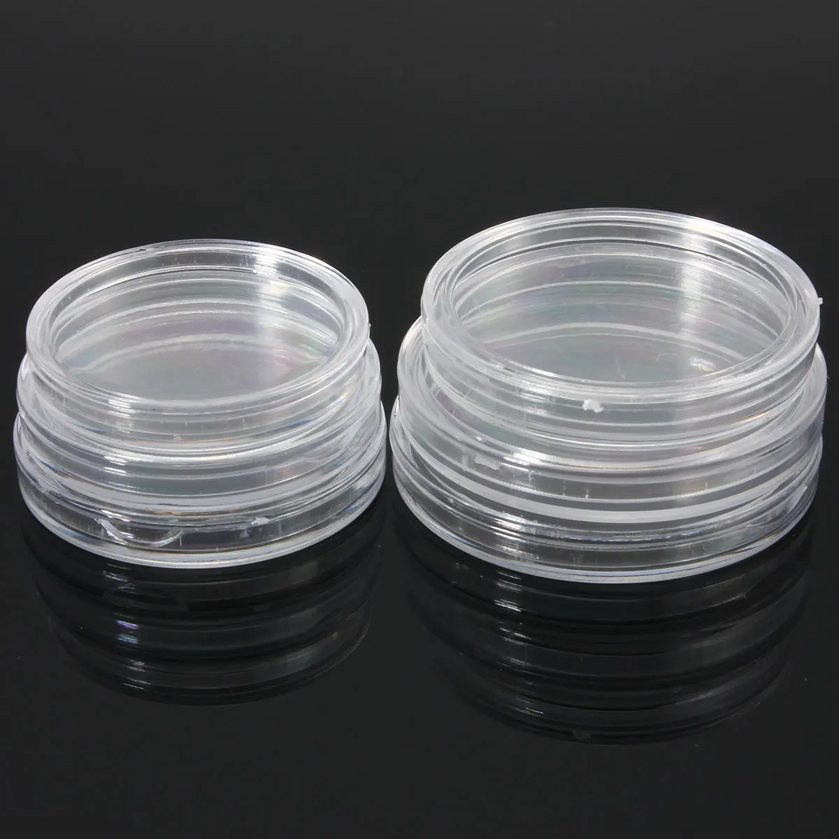 50 Pieces Of Transparent Coin Capsule Craft Container Storage Collection Box Frame Diameter 30mm 32mm 33mm 35mm 38mm 40mm Round