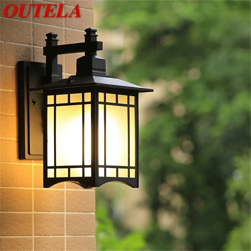 

OUTELA Outdoor Wall Sconces Lamp Classical Retro Light LED Waterproof Decorative for Home Aisle