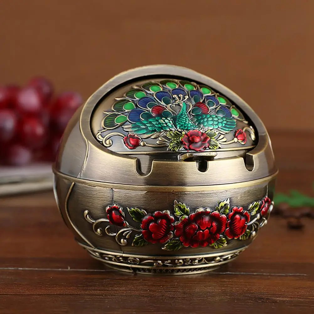 Retro Aschenbecher Haushalt Zigarette Rauchen Halter Home Decor Zink-legierung Große Asche Halter mit Deckel für Home Freund Geburtstag Geschenk