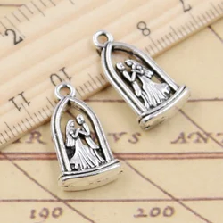 10pcs Charms Lovers Sweethearts Wedding 24x13mm Tibetan Silver Color Pendants Antique Jewelry Making DIY Handmade Craft