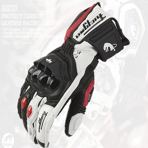 Guantes de motocicleta Afs6 Afs10 Afs18, protección de seguridad, a prueba de viento, manoplas de Motocross, pantalla táctil, cuero para hombre