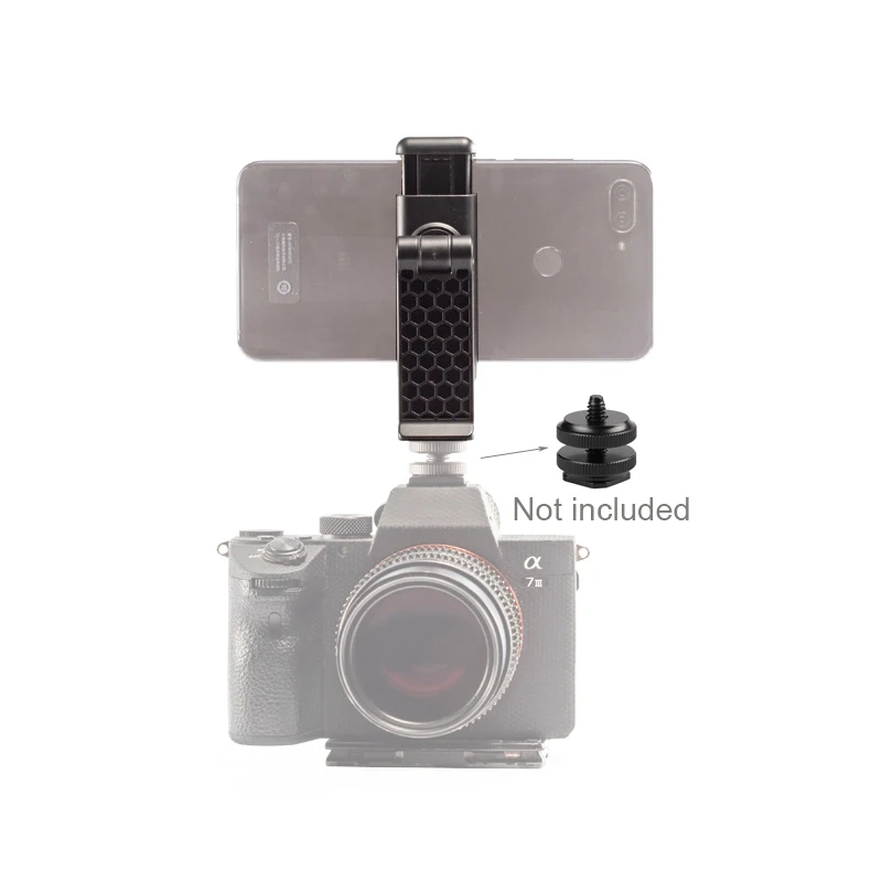 360° Rotatable Phone Holder Tripod Mount With Cold Shoe For Mic Light Phone Clip For iPhone 13 Pro Max Smartphone