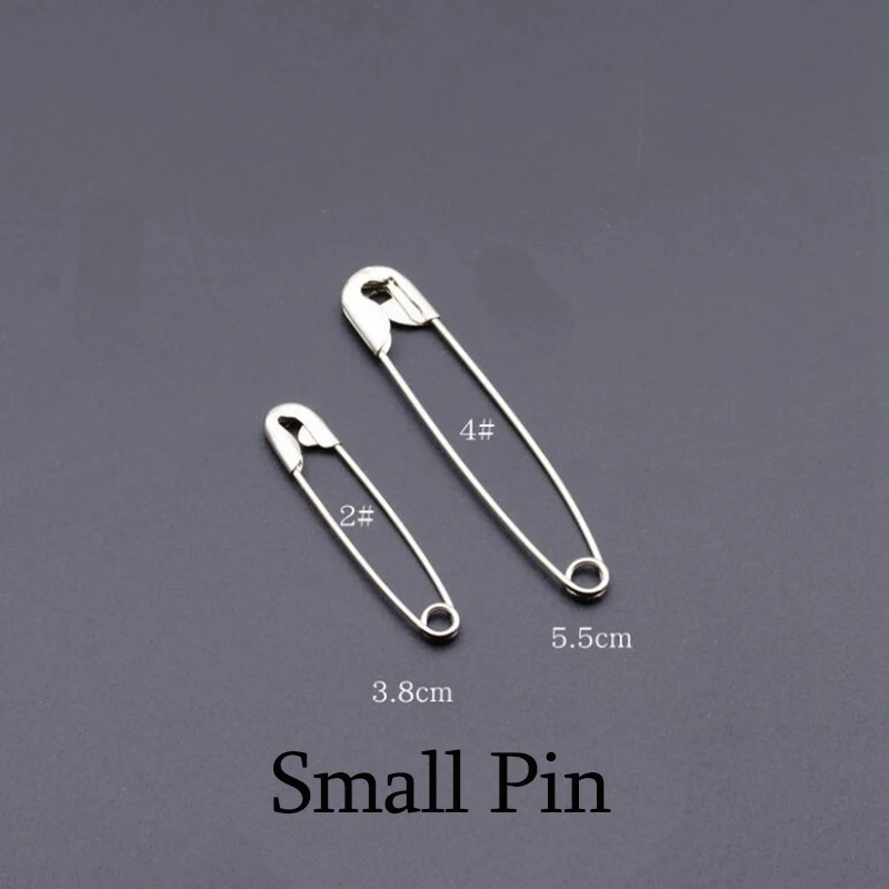 10pcs Safety Pins Sewing Tools Accessory Silver Metal Needles Large Safety Pin Small Brooch Safety Pins DIY Apparel Accessories