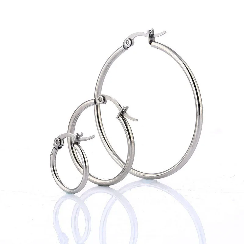 2pair 30 40 mm Stainless Steel Earring Hoops Findings For Jewelry Making Earring Wires Hooks Ear Hoops Craft Supplies