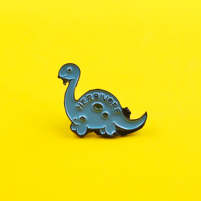 Cute DinosaurBadges Enamel Pin Cartoon Custom Funny Animal Brooches Bag Lapel Pin Badge Plant Jewelry Gift for Kids