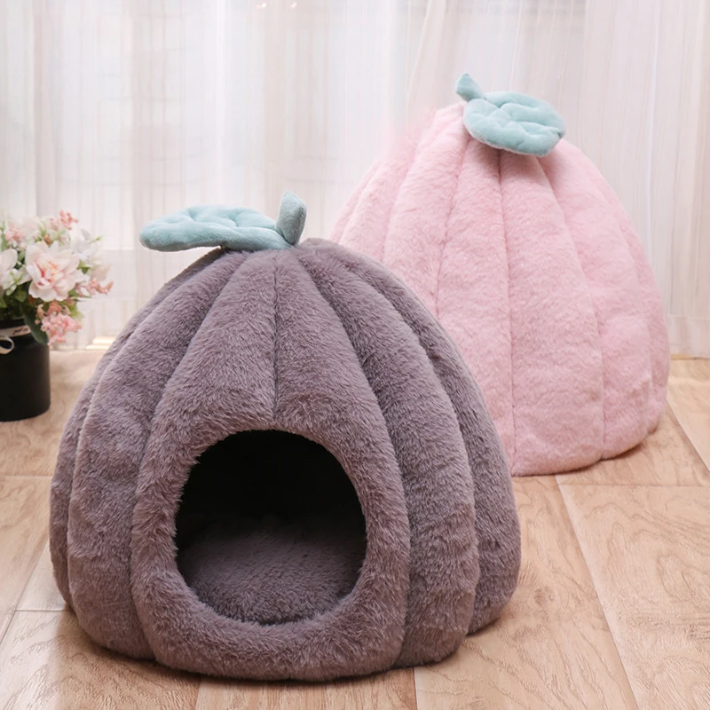 Pet products Chat house for closed townhouses cats bed sleeping for A small plush warmth cats beds cave washable  accessories