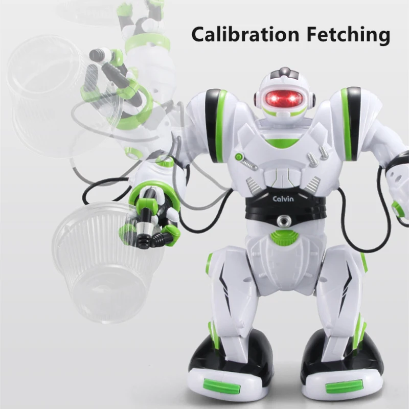 Intelligent Voice Interaction Programming RC Robot Battle Mode Calibration Fetching Sing And Dance With LED Lights Electric Toy