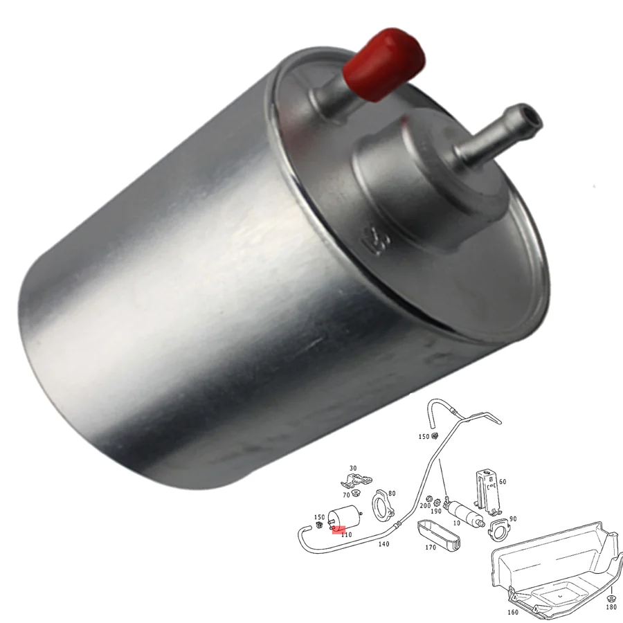 

Топливный фильтр A0024773001 подходит для Mercedes Benz C E S Class W202 S202 W210 S210 W220 002 477 30 01 Автозапчасти Автомобильные аксессуары