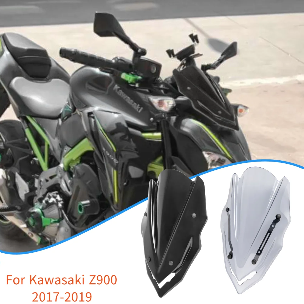 

Z900 Windscreen Windshield for Kawasaki Z 900 ZR900 2017 2018 2019 Motorcycle Air Wind Deflector Double Bubble Screen Shield