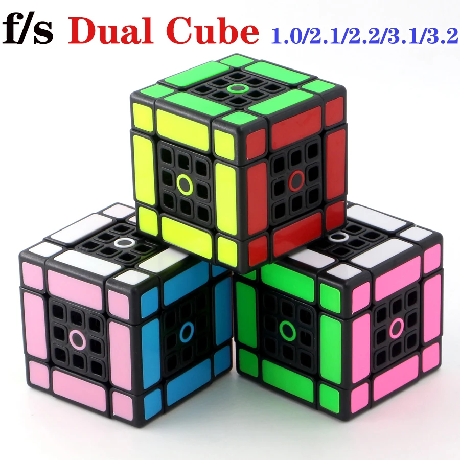 FS LimCube 3x3x3 المزدوج مكعب 1.0/2.1/2.2/3.1/3.2 ملصق متعددة ماجيك لغز 3x3 التعليمية الدماغ دعابة المنطق لعبة Cubo Magico