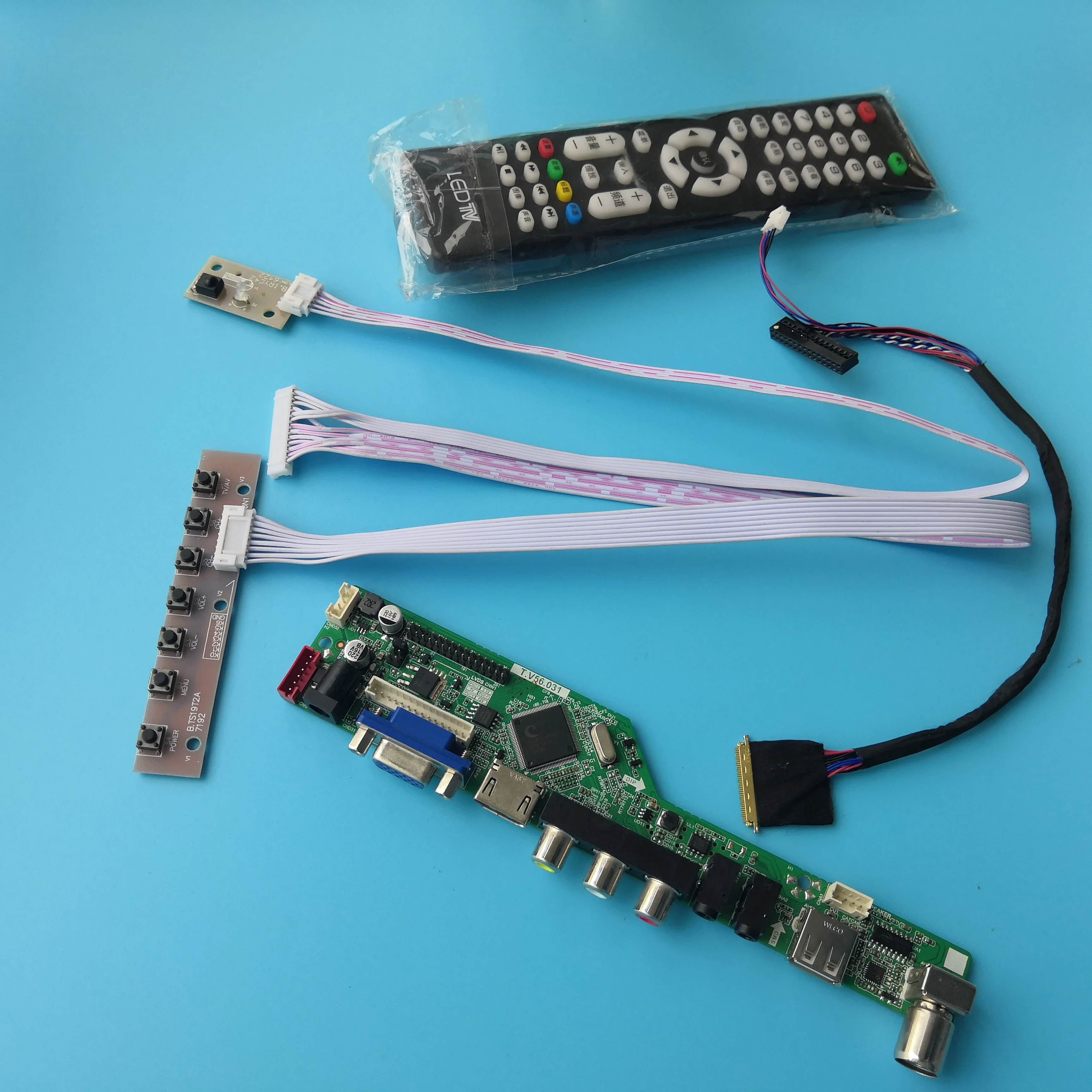 

TV kit for B101EW05 V1 Controller driver board Screen USB 10.1" LED 1280(RGB)×800 LCD remote TV AV VGA 40pin LVDS Panel