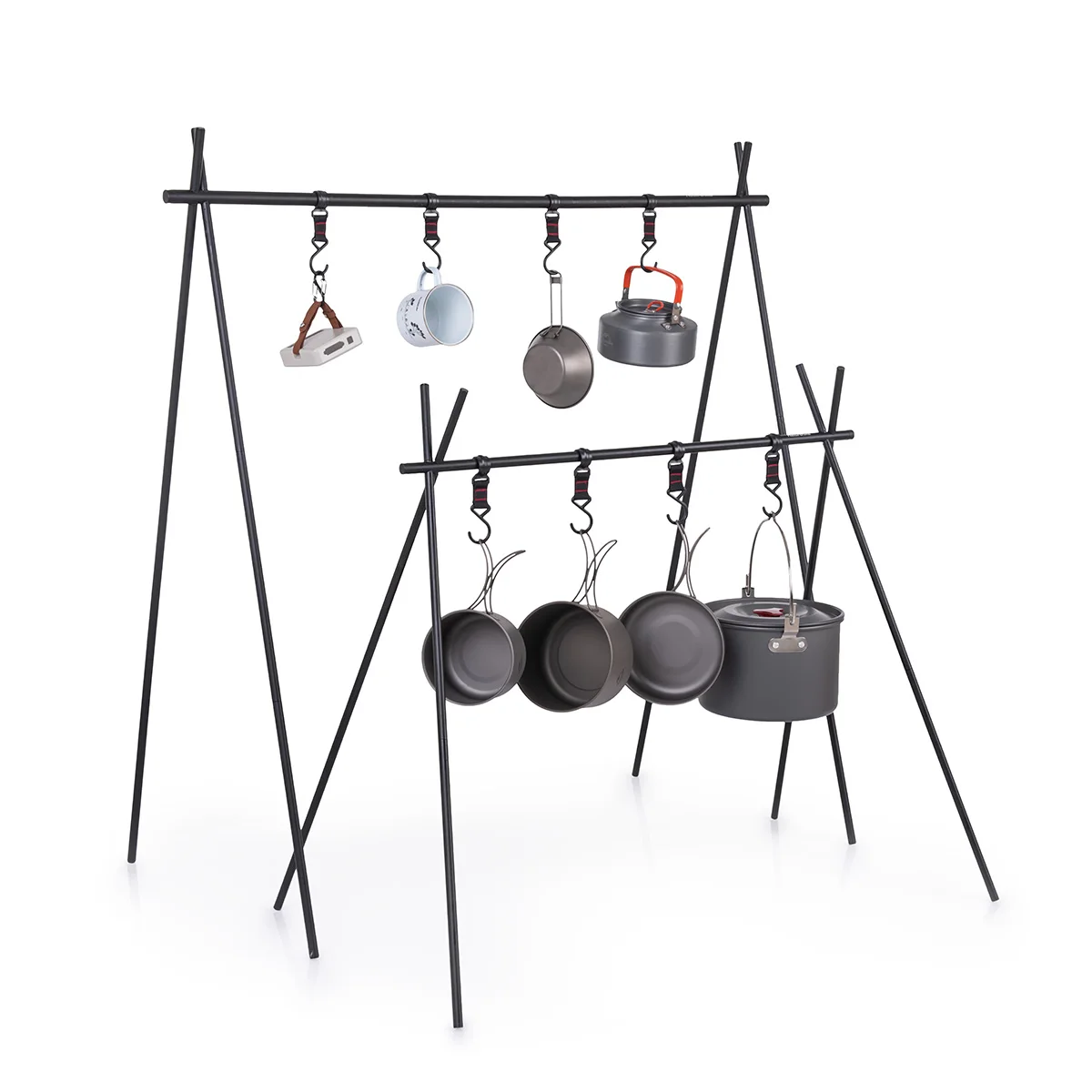 Naturehike Outdoor Aluminum Alloy Hanging Rack for Cookware Camping Hiking Folding Portable Storage Triangular Rack NH19PJ082