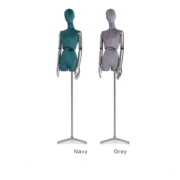 Women Model High-end Adjustable Half Body Dressmaking Mannequin With Golden Base Customized