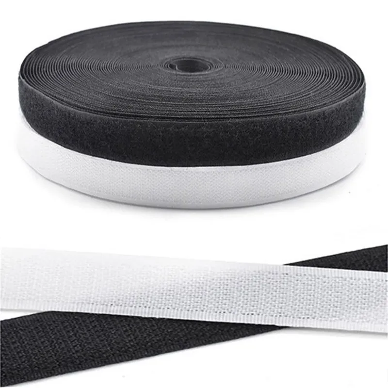 1 Yard/pair Black White No Glue MAGIC TAPE Hook and Loop Fasteners Ribbon Nylon Sticker Adhesive Fastener Tape Sewing Supplies