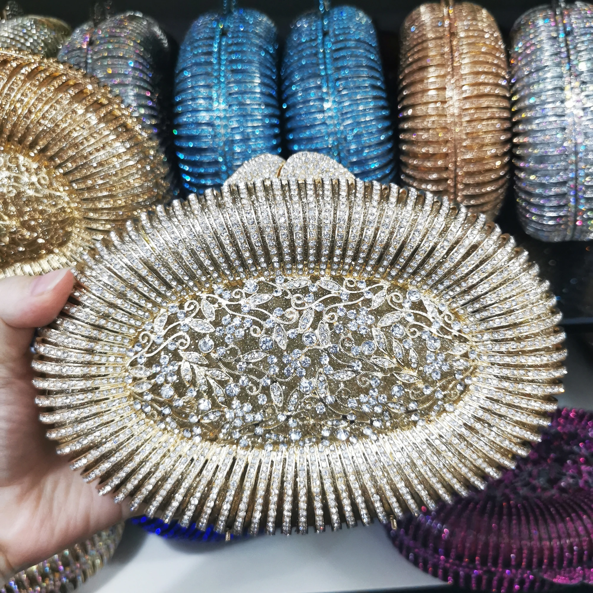 

Элегантные женские вечерние сумки фиолетового, синего и золотого цвета, кошельки-клатчи с кристаллами для свадьбы, свадебные сумки, женские вечерние клатчи с бриллиантами для выпускного вечера