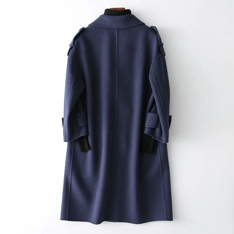 Double-sided Wool Coat Women Spring Autumn Long Jacket Elegant Ladies Coats and Jackets 2020 Manteau Femme KQN38067-2