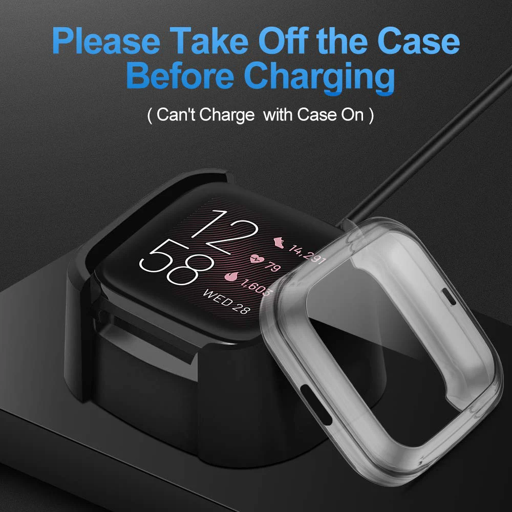 Caso para fitbit versa 2 tpu macio chapeamento protetor capa para fitbit versa2 relógio de proteção all-inclusive caso escudo acessórios