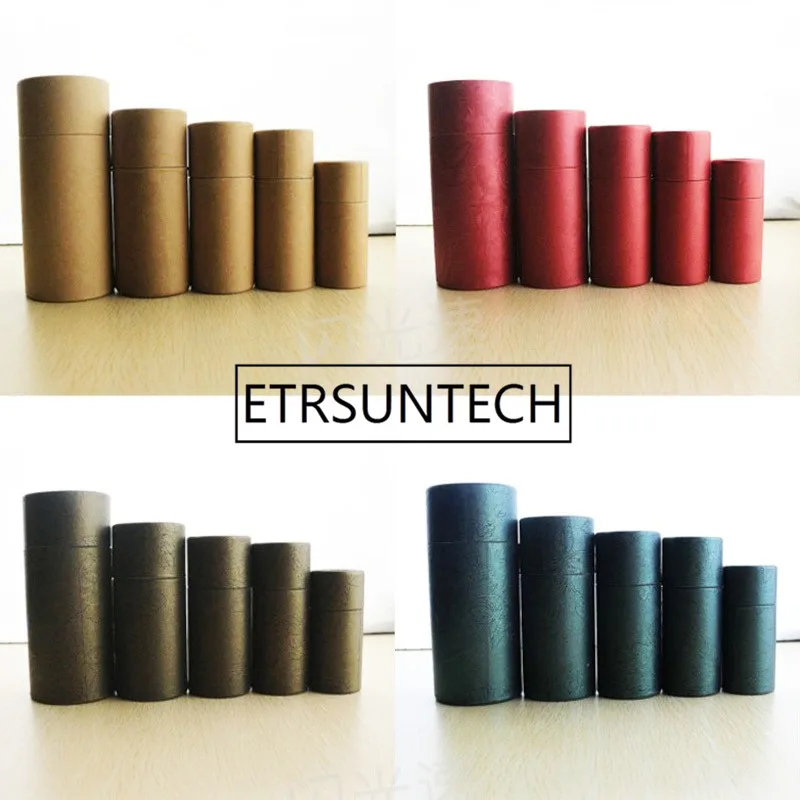 

200Pcs 6 colors 10ml~100ml Kraft Paper Essential Oil Bottle Packaging box Cardboard Tube Jewelry/Cosmetics /Gifts Packing Box