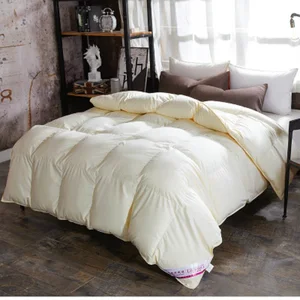 Comfortable and hot comforter, goose Down duvet, quilt cover padded cotton, thick, monochrome blanket, 100% advanced, winter 10 Main Sales Double Edredom - №3