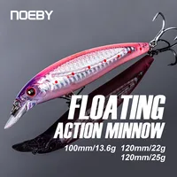 Señuelos de pesca Noeby-Floating Minnow, Wobblers de fundición larga, cebo artificial para Lucio, pesca en el mar, 100 mm, 13,6 g, 120 mm, 22 g