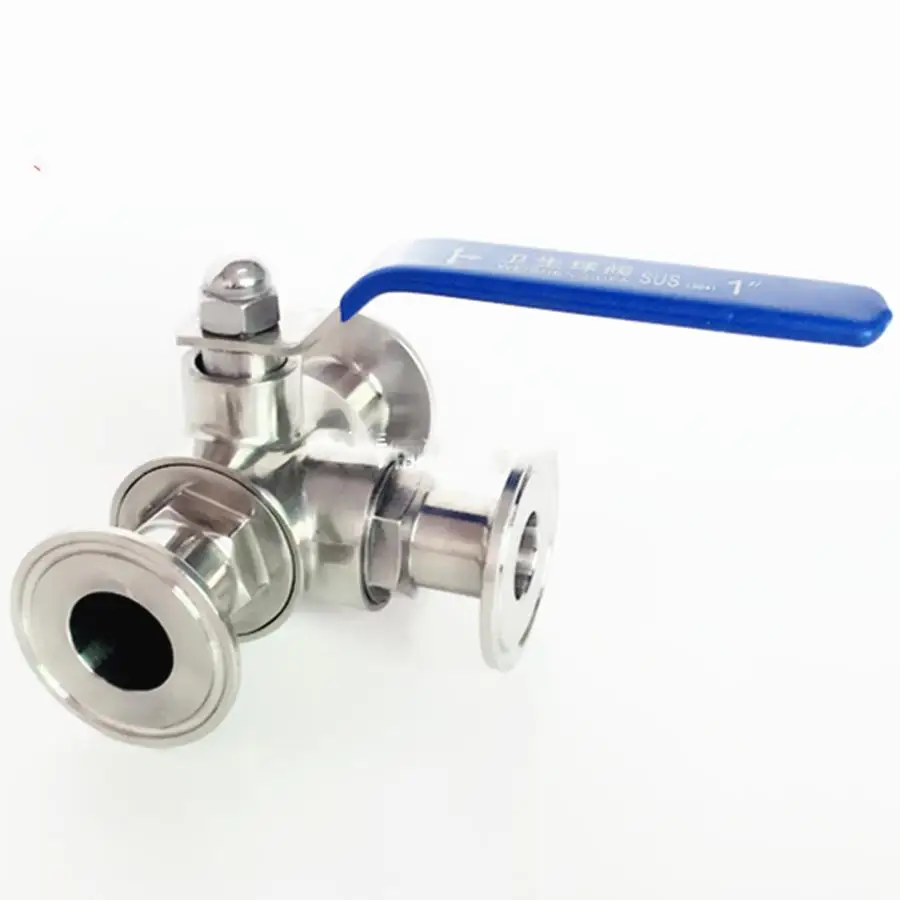 

Fit 76mm Pipe OD x 3" Tri Clamp Sanitary L-Port Ball Valve SUS 316L Stainless Beer Brewing Home