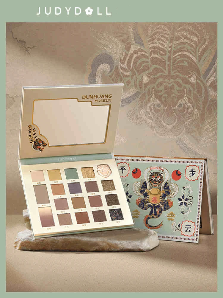 Judydoll 20 Colors Dunhuang Museum Beast White Tiger Eyeshadow Palette Chinese Traditional Mural Matte Eye Makeup Cosmetic