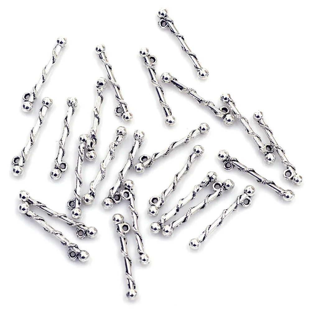 50 pz Majorette Baton Charms pendenti argento antico tono gioielli risultati fai da te 26x3.5mm