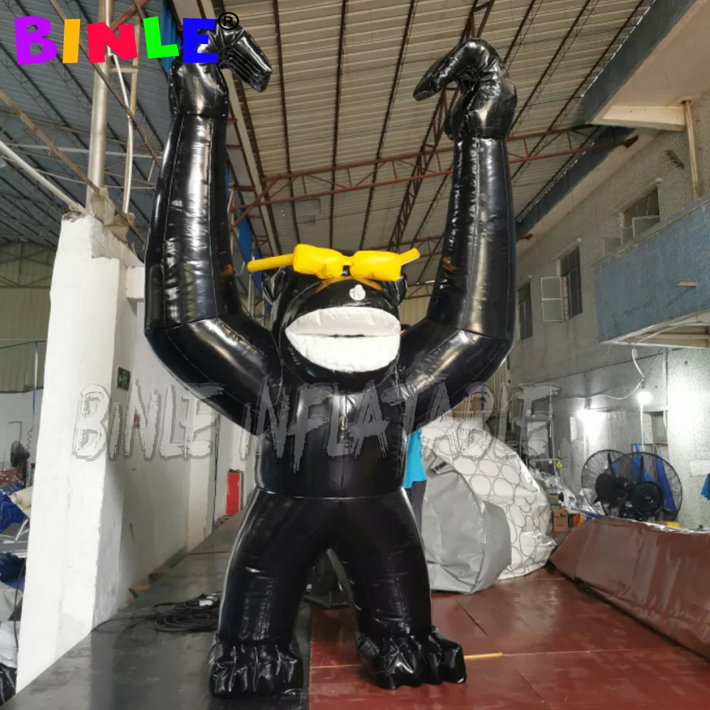 Dropship 3mH PVC giant black inflatable gorrila,Outdoor advertising Activity Inflatable Kingkong Gorilla For Event