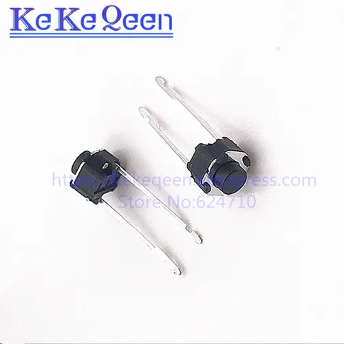 Imagen 2 del producto 50 Uds Micro interruptor redondo Vertical 6*6*4,3mm/6*6*5mm DIP-2 interruptor de botón táctil de 2 pines 6x6x4,3mm/6x6x4,3mm 2p