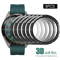 5pcs Screen Protector Not Glass For Huawei Watch GT 2 42mm 46mm Full Coverage 3D Soft Protecive Film Smart Watch Accessories