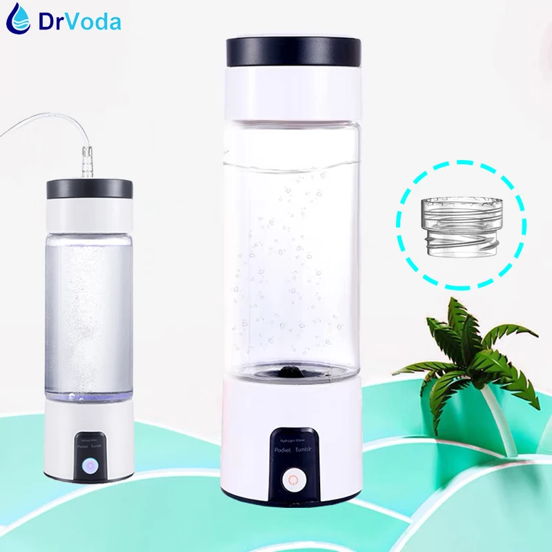 

Generator Hydrogen Water Bottle -SPE PEM DuPont N117 High H2 WATER Ionizer Flask Tritan Cup USBRechargeable Inhale H2 Kit Device