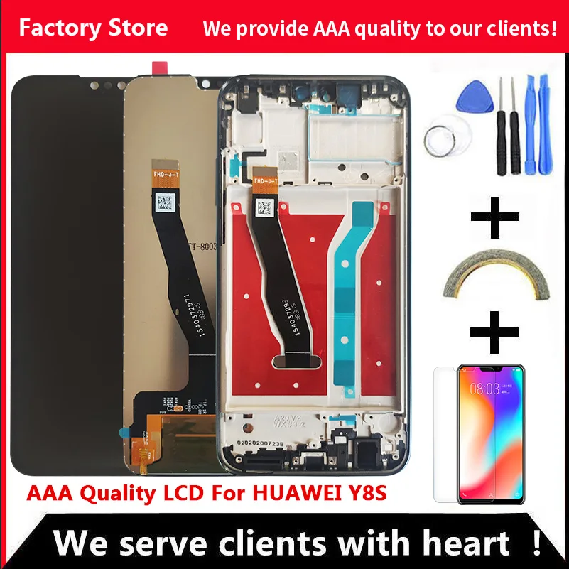 

6.5" AAA Quality LCD For HUAWEI Y8s Lcd With Frame Display Screen For HUAWEI Y8s LCD Display Screen JKM-LX1 LX2 LX3 10-Touch