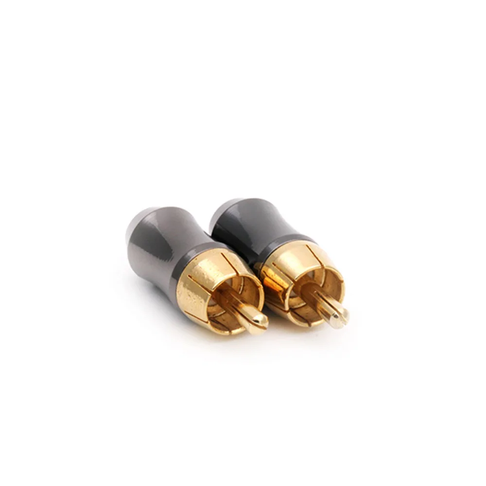 1pc Speaker Audio Output/Input Adapter Plug Gold plated Earphone connector jack Luxury Soldering RCA Plug Jack Connector