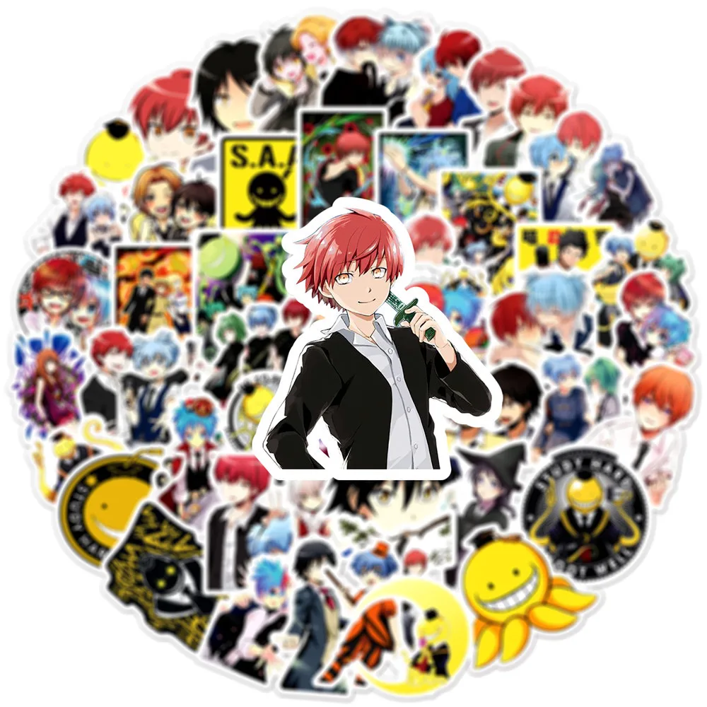 10/30/50pcs  Japanese Anime Assassination Classroom Graffiti Classic Stickers  Water Removable Trolley Boxdecal Home Decor