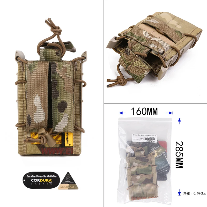 Emersongear Single Unit Rifle Magazine Pouch Utility MOLLE Mount Attachment For 5.56mm/7.62mm Mag