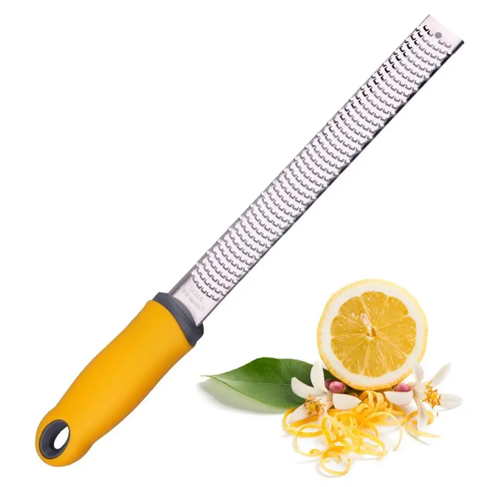 Handheld Citrus Lemon Zester Cheese Grater For Chocolate Garlic Vegetable Stainless Steel Blade Wide Dishwasher Kitchen Tool