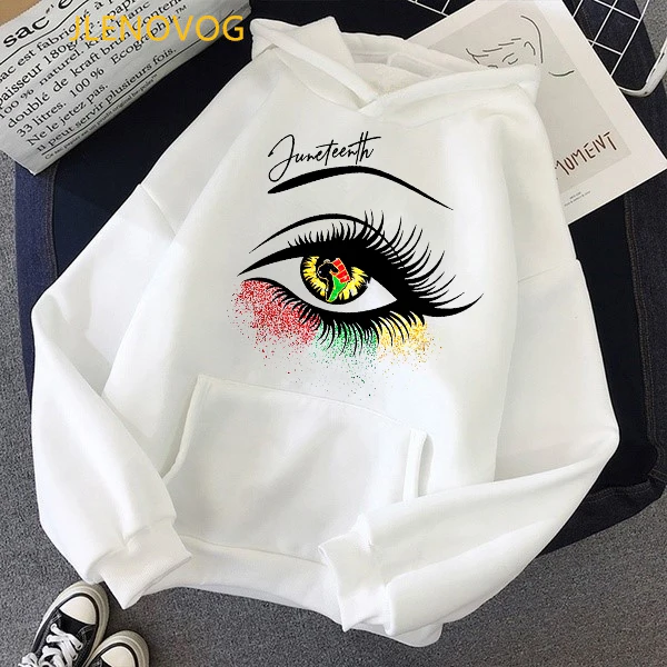 

rainbow eye african map juneteeth print black lives matter hoodies women black girl magic sweatshirt winter fleece tracksuit top