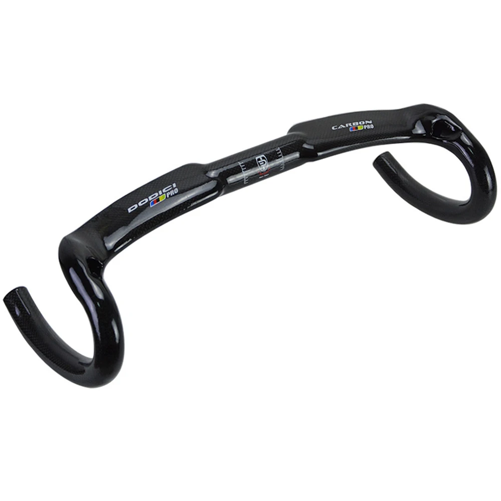 Carbon Bicycle Handlebar Accessories,Bent Bar,MTB Lightweight Mountain Bike Handles,Road Cycling Bicycl Steering Wheel,420/440MM