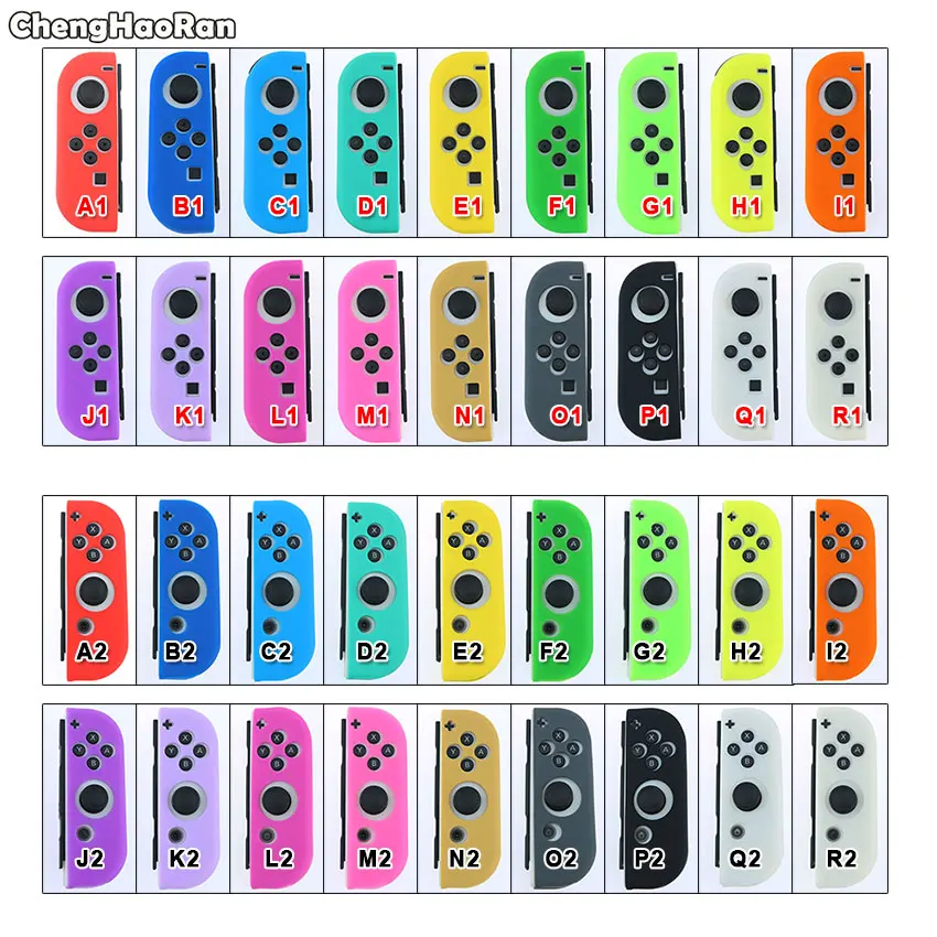 

ChengHaoRan Left Right Soft Silicone Rubber Skin Case Cover For Nintendo Switch NX NS Joy-Con Controller