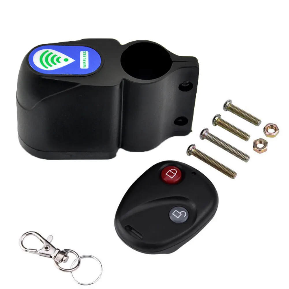 Bicycle Alarm Wireless Bike Alarm Remote Control Bicycle Sound Alert Mountain Bike Anti-Thef Security Alarm Lock Scooter Alarm