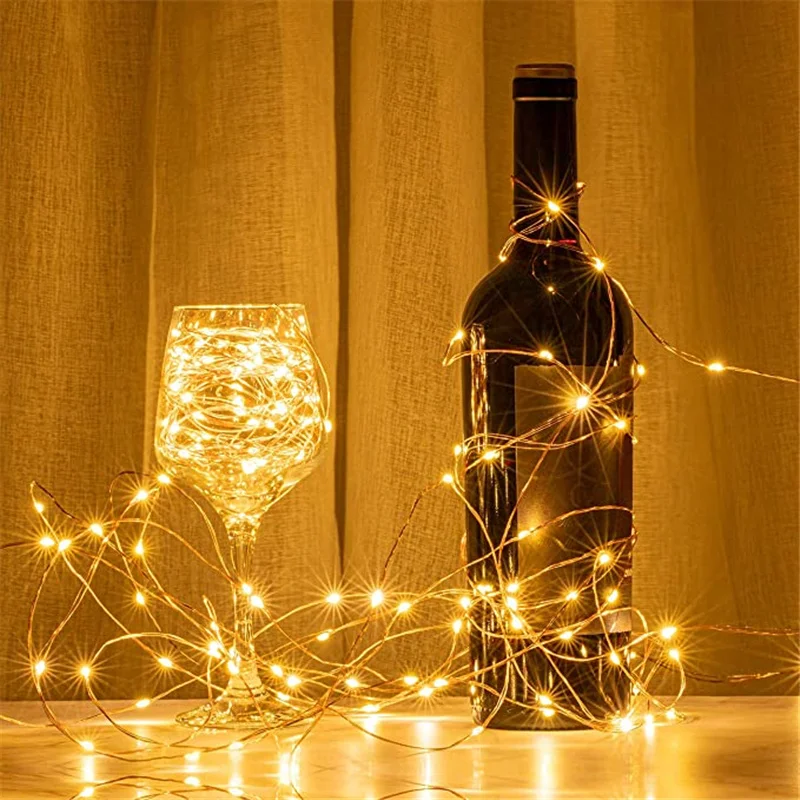 10/5/3M Led Fairy Lights Copper Wire String Holiday Outdoor Fairy Lights Xmas Garland Lamp Party Wedding LED Decoration