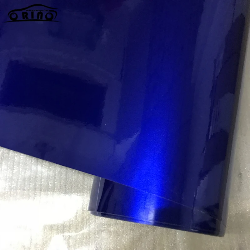 10/20/30/40/50x152cm Gloss Dark Blue Metallic Car Wrap Vinyl Film Air-Release Adhesive Sticker Wrapping