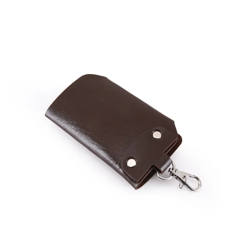 1pcs Casual Portable PU Leather Keychain Men Women Key Holder Organizer Pouch Car Key Wallet Housekeeper Key Case Mini Card Bag.