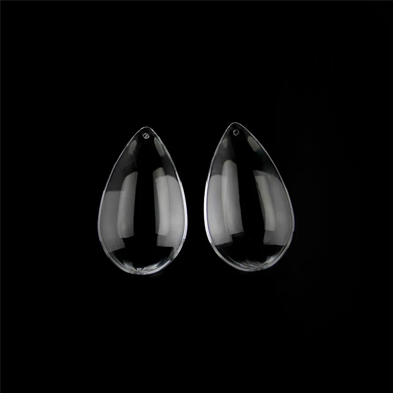 

76mm Clear Color 2 Pieces Crystal Smooth Pendant Prism Glass Parts Wedding Decorations Chandelier