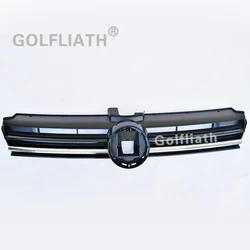 Front bumper Center Grille Black Chrome ABS Radiator Cover Hood Upper Grill For VW Golf MK7 7.5 / GTI/ R 2017 2018