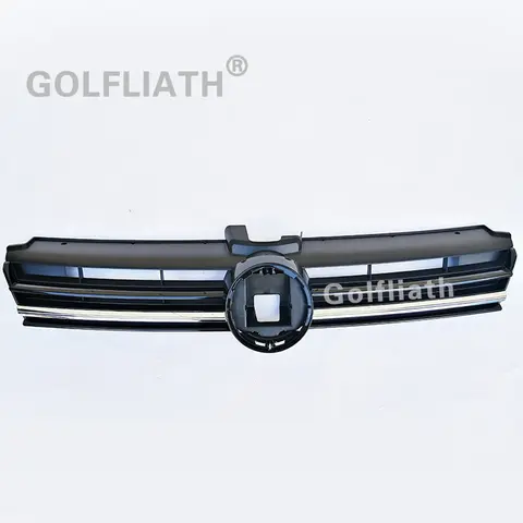 Front bumper Center Grille Black Chrome ABS Radiator Cover Hood Upper Grill For VW Golf MK7 7.5 / GTI/ R 2017 2018